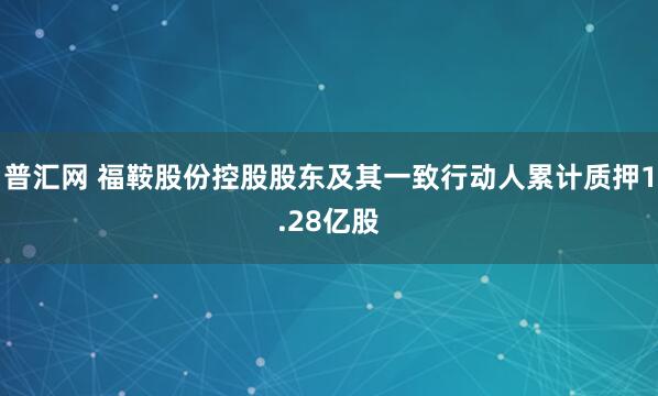普汇网 福鞍股份控股股东及其一致行动人累计质押1.28亿股